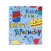 Childrens Teens Birthday Gift Wrapping Paper Burgers Bike 1 Sheet & Matching Tag