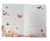 Special Sister Birthday Card - Flowers and Butterflies with Gold Foil Verse 9x6"