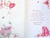Granddaughter Birthday Card - Balloons Boxes Flowers Butterflies Foil Verse 9x6"