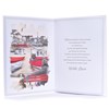 Dad Father's Day Card - Man & Dog by Harbour Scene Silver Foil 9.5x6.75"