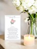 Sympathy Condolence Card with Insert - Pink Rose and Silver Foil Poem Verse 9x6