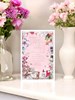 Wife Birthday Card - Garden Theme Flowers Butterflies and Silver Foil Verse 9x6"