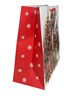 Set of 2 Midi Jumbo Christmas Gift Bags Ribbon Handle Tag - Santa & Reindeer