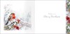 Box Of 12 Scenic Premium Inserted Christmas Cards - Robin on Holly Branch