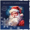 Box Of 12 Scenic Premium Inserted Christmas Cards - Santa Claus & Snowflakes