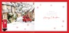 Box Of 12 Scenic Premium Inserted Christmas Cards - Village Post Box Red Foil