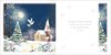 Box Of 12 Religious Premium Inserted Christmas Cards - Church & Dove at Night