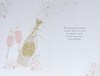 Silver 25th Wedding Anniversary Card - Foiled Champagne Flutes Flowers 7.5x5.25"