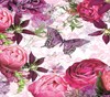 Female Pink Roses & Butterflies Wrapping Paper - 1 Sheet & Matching Gift Tag