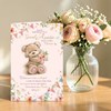 Auntie Birthday Card - Cute Bear with Flowers Bunting Butterflies & Verse 9x6"