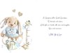 Jonny Javelin Thank You For New Great Grandson Card - Bunny in Blue Jumper 9x6"