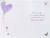Birth of Baby Girl Card - Welcome to the World Little One Pink Balloons 7.5x5.25