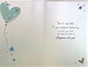 Birth of Baby Boy Card - Welcome to the World Little One Blue Balloons 7.5x5.25"