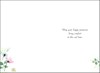 Jonny Javelin Loss Of Wife Sympathy Card - Flower Border Gold Foil 7.5x5.25"