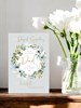 Jonny Javelin Loss Of Dad Sympathy Card - Floral Wreath with Gold Foil 7.25x5.5"