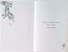 Jonny Javelin Loss of Husband Sympathy Card - Green Leaves Gold Foil 7.25x5.5"