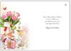 Jonny Javelin 50th Birthday Card - Pink Flowers Lemon Cocktail & Foil 9x6.25"