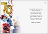 Jonny Javelin 70th Birthday Card - Age 70 Cupcake Presents Silver Foil 9x6.25