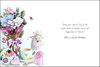 Jonny Javelin Female Birthday Card - Flower Bouquet Tea Chocolates Foil 7.25x5.5