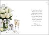 Mum & Dad Silver 25th Wedding Anniversary Card - Flowers Champagne 9x6"