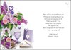 Jonny Javelin Mum Birthday Card - Purple Flowers with Silver Foil 9" x 6.25"
