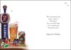 Jonny Javelin 40th Birthday Card - Age 40 Beer Pump & Pint Silver Foil 9"x6.25"