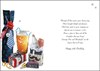 Jonny Javelin 75th Birthday Card Pint Beer and Presents with Silver Foil 9x6.25"