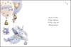 Jonny Javelin Baby Boy Christening Day Card - Bear & Balloons 7.25" x 5.5"
