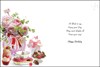 Jonny Javelin Birthday Card - Pink Flowers & Chocolate Strawberries 7.25x5.5"