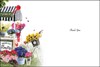 Jonny Javelin Thank You Card Flower Cart with Glitter & Foil 7.25x5.5"