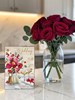 Jonny Javelin Ruby 40th Wedding Anniversary Card - Champagne & Flowers 9x6.25"