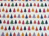 24m Christmas Gift Wrapping Paper 4x6m Roll Cut Guide White Coloured Xmas Trees