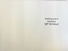 Teenager 13th Birthday Card - Multicoloured Writing Numbers and Foil 7.5x5.25"