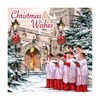 Pack of 12 Religious Square Foil Christmas Cards - Choir Boys & Church