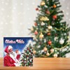 Pack of 12 Square Foil Christmas Cards - Traditional Santa & Xmas Tree
