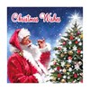 Pack of 12 Square Foil Christmas Cards - Traditional Santa & Xmas Tree