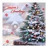Pack of 12 Traditional Scenic Christmas Cards - Post Box & Xmas Tree Red Foil