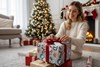 8m (2 x 4m) Cute Christmas Gift Wrap Paper Roll - Silver with Santa Penguin Tree