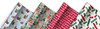 16m (4x4m) Modern Contemporary Christmas Gift Wrapping Paper Roll - Mixed
