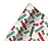8m (2x4m) Modern Christmas Gift Wrapping Paper Roll - White Red Green Crackers