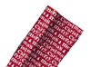 8m (2x4m) Modern Christmas Gift Wrapping Paper Roll - Red with White Text