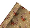 8m (2x4m) Traditional Christmas Gift Wrap Paper Roll- Gold with Santa in Sleigh