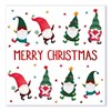 Pack of 12 Square Christmas Cards - Bearded Gnome Nordic Gonks & Foil