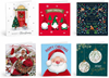 Box of 30 Family Christmas Cards - 6 Assorted Cute Traditional Designs