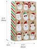 Set of 2 Super Jumbo Christmas Bags Santa Sacks 27.5x17.5" Santa Faces