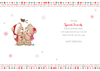 Special Friends Christmas Card - Bears Robin and Mistletoe with Glitter 7.5x5.25