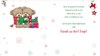 Friends Christmas Card - Knitted Bears Carol Singing with Red Glitter 7.5"x5.25"