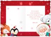 Great Grandchildren Christmas Card - Santa & Friends with Silver Foil 7.5x5.5"
