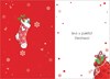 From The Cat Christmas Card - Baubles and Stocking with Silver Foil 7.25"x5.5"