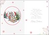 From Both Of Us Christmas Card - Koala Bears with Sleigh and Red Foil 7.5x5.25"